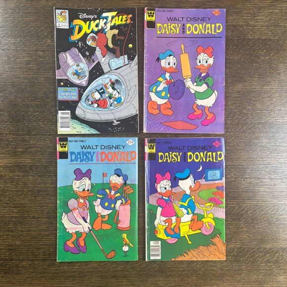 Lot of 4 Vintage Walt Disney Comics Whitman Daisy and Donald Duck Tales 70s - Picture 1 of 7